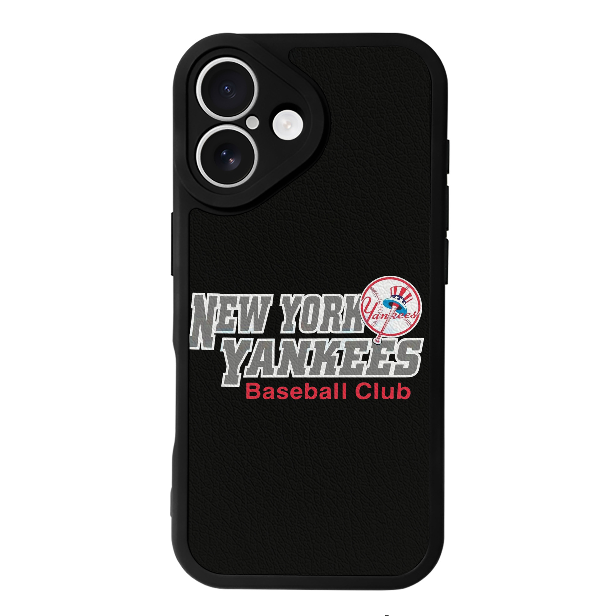 New York Yankees Baseball Club IPhone 16 Silicone Leather Case – UV Print, Lambskin Texture – Perfect Fit, Wireless Charging Compatible, Scratch Resistant, Precise Cutouts – Stylish Protection For IPhone 16